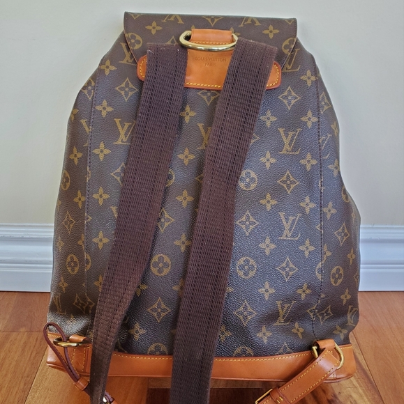 Louis Vuitton Montsouris Brown Monogram Canvas Backpack - Picture 2 of 12